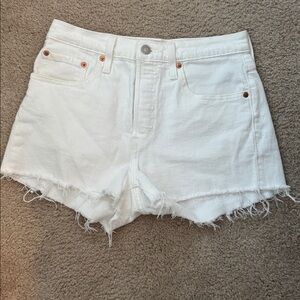 Levi's White Jean Shorts for Women